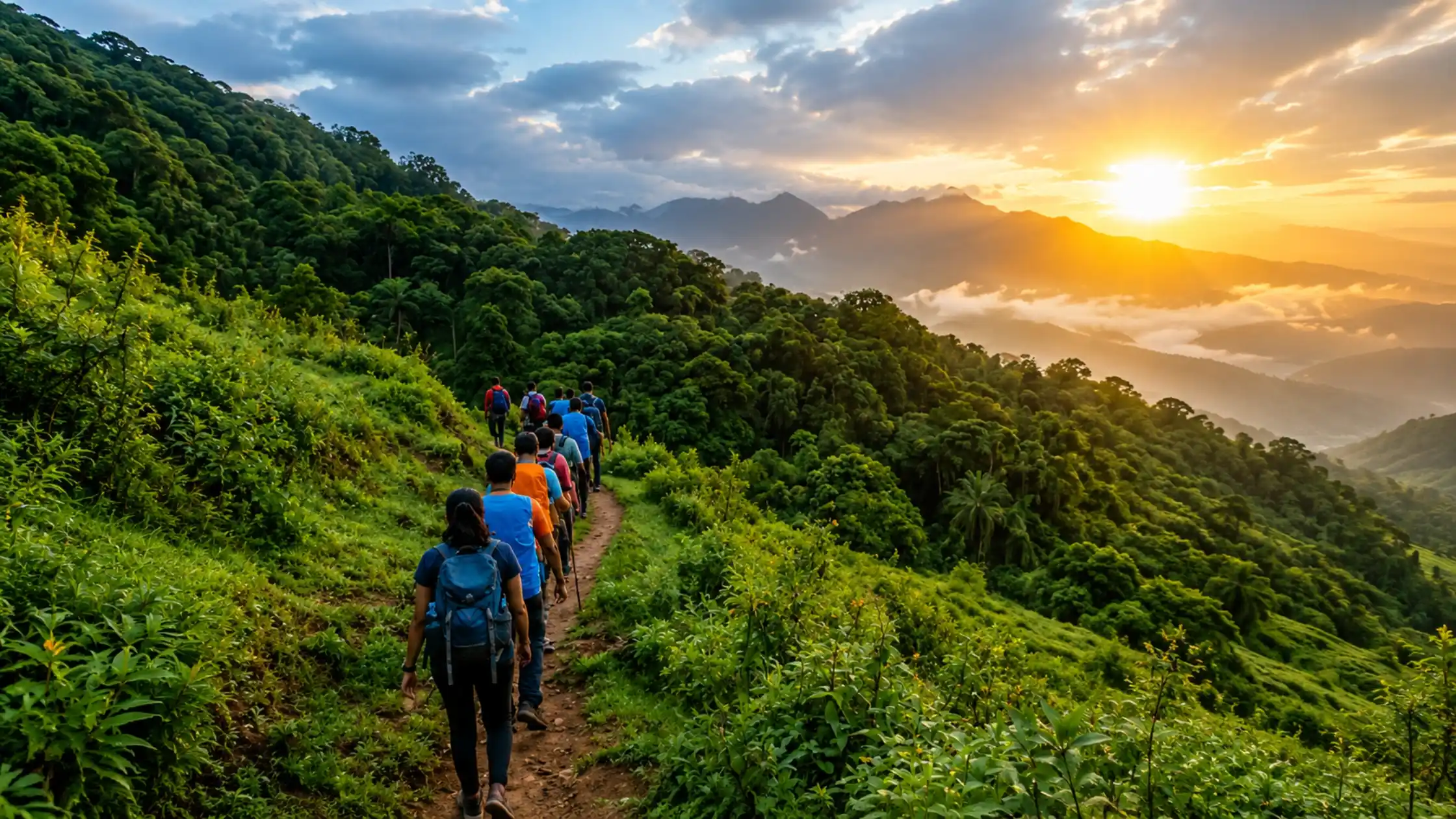 hiking near a hill view resort in Sakleshpur