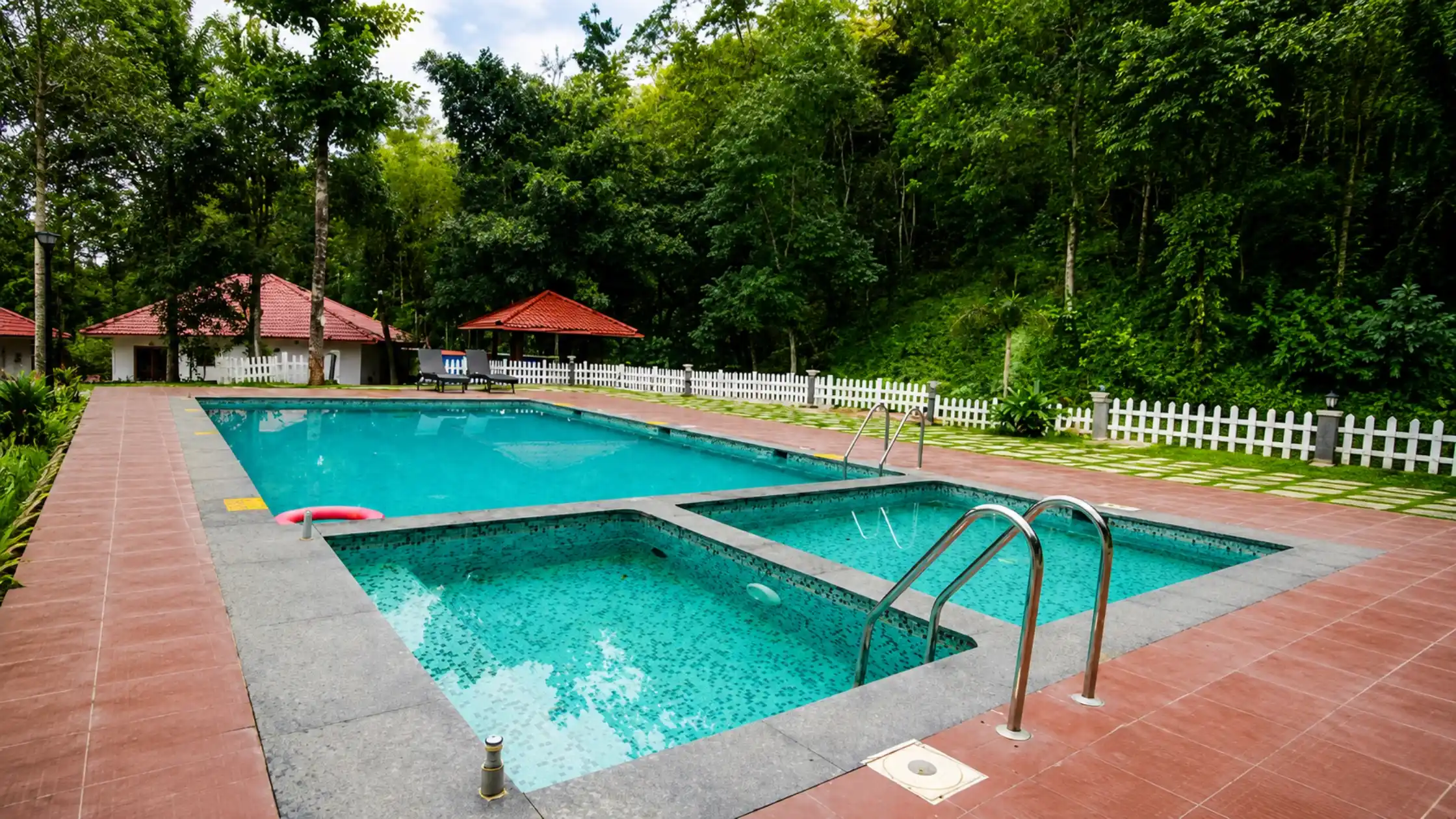Swimming pool at one of the resorts with pool in Sakleshpur